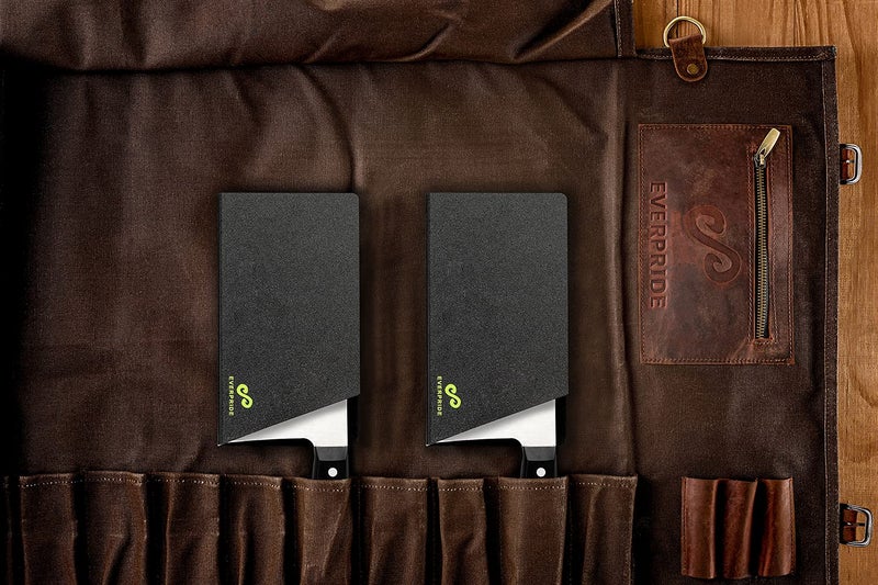 EVERPRIDE Butcher Chef Knife Edge Guards (2-Piece Set) Wide Knives Blade Edge Protectors - Meat Cleaver Knife Sheath Set - BPA-Free Chef Knife Covers Fits Blades Up To 8â€ x 4â€ â€“ Knives Not Included - Image 5